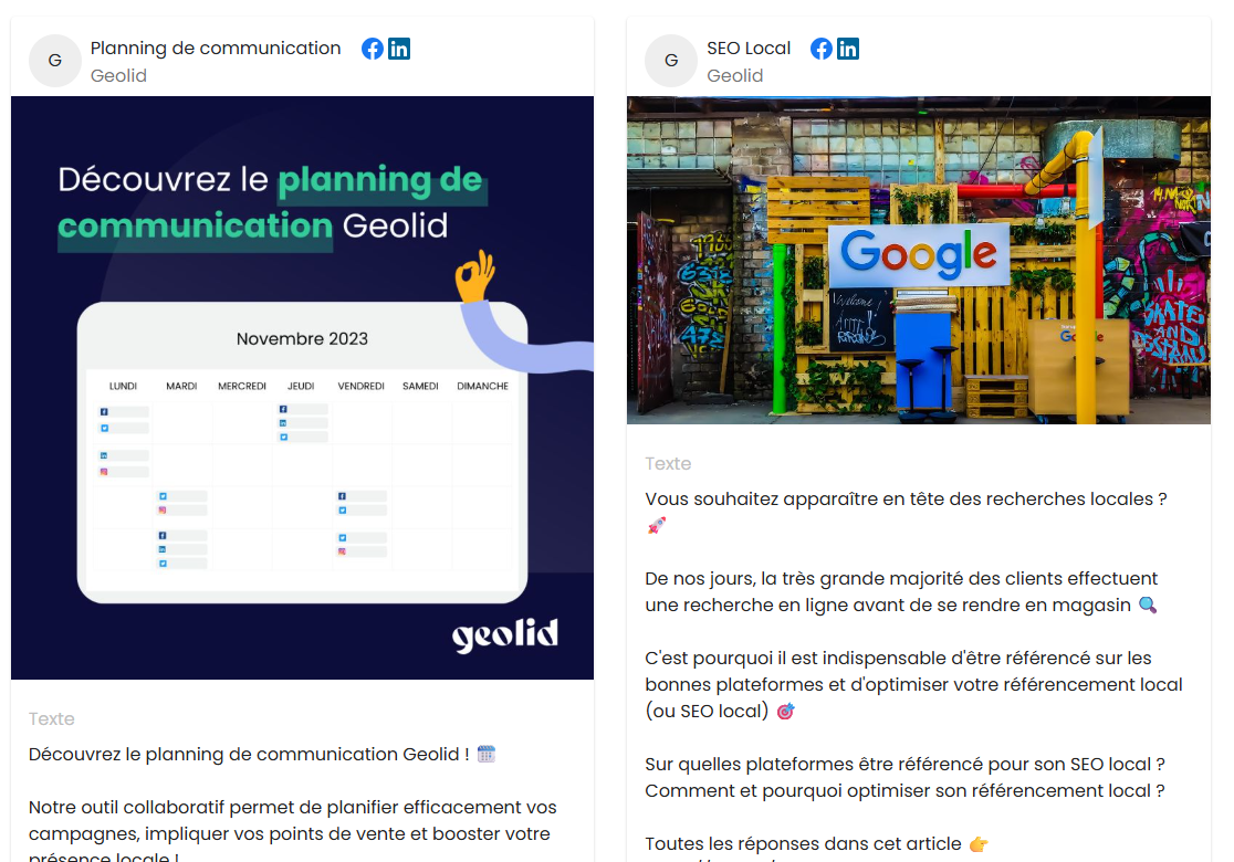 modèles de post pour les réseaux sociaux