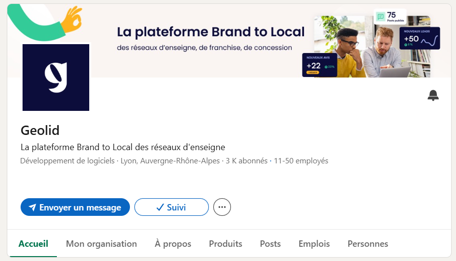 Page LinkedIn Geolid