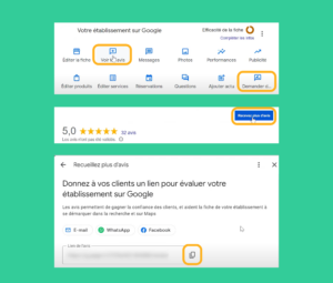 obtenir le lien vers les avis google