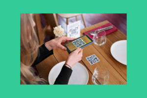 qr code sur la table du restaurant