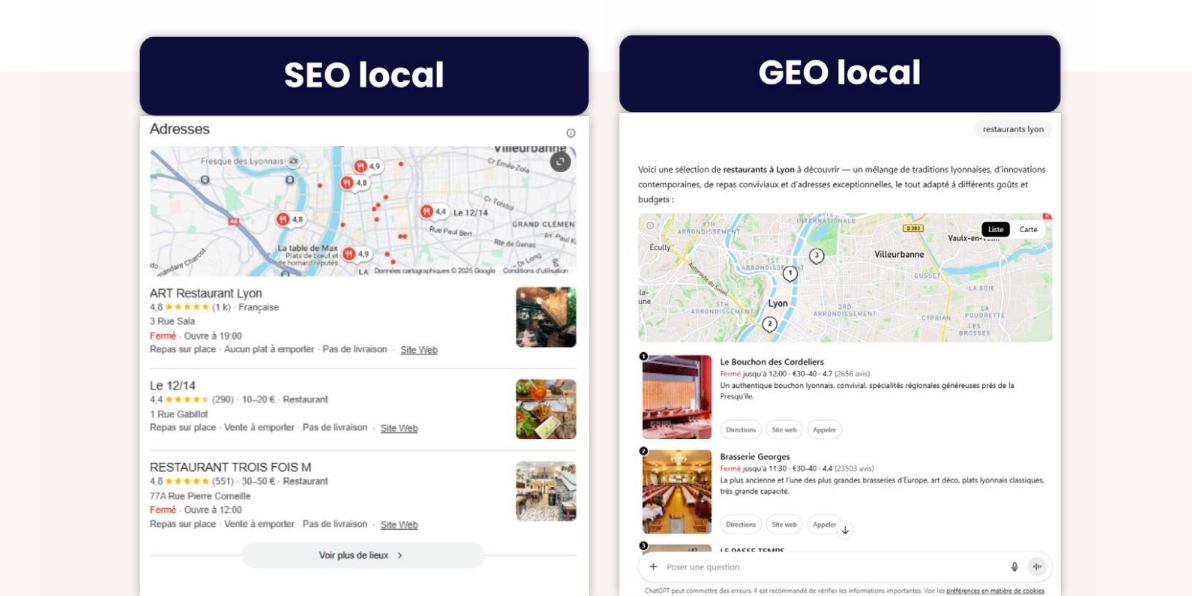 GEO local vs SEO local