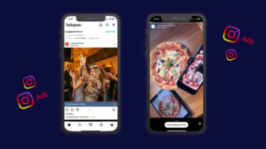 Exemple de publication sponsorisée Instagram dans une stratégie de publicité locale