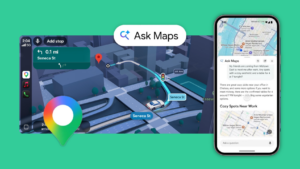 Interface Ask Maps dans Google Maps permettant de poser des questions en langage naturel pour trouver des lieux