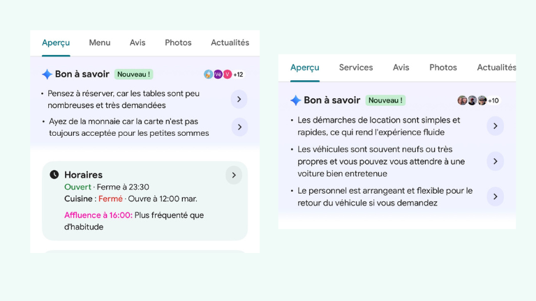 fonctionnalites IA google maps Bon à savoir