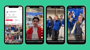 Exemple de contenu local Carrefour tourné en magasin pour les réseaux sociaux